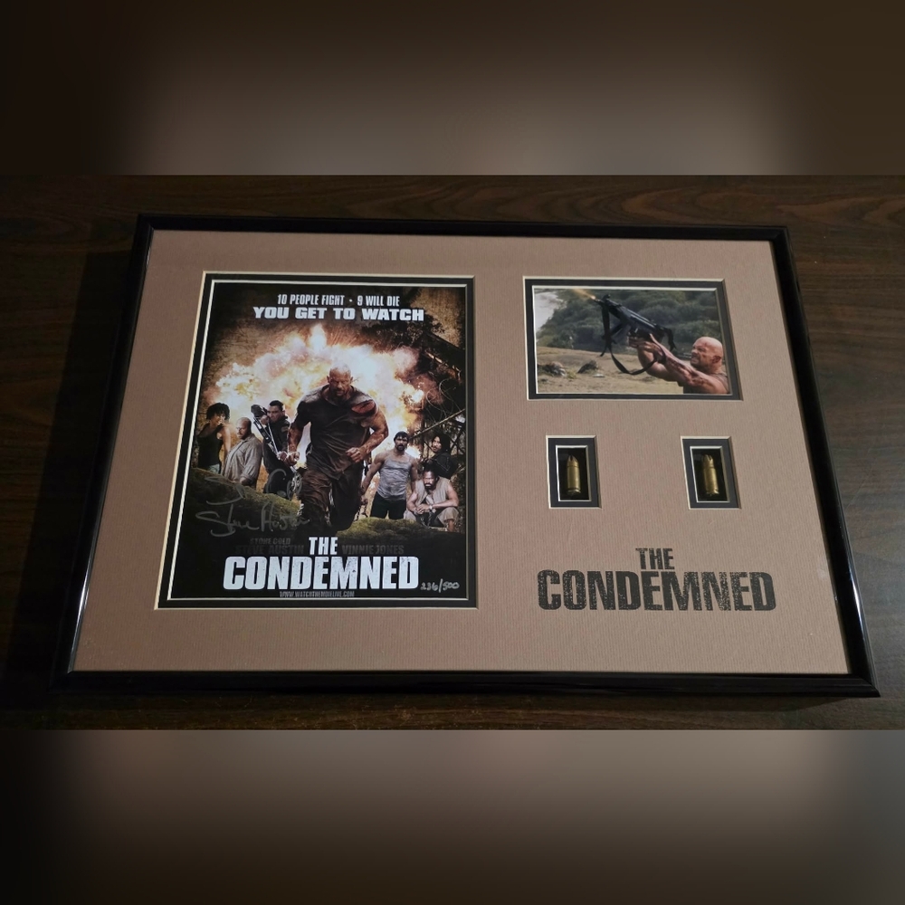 The Condemned Movie Signed Memorabilia Framed Set And Signed Book